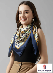 Foulards carrés de haute qualité tissu doux léger impression numérique personnalisée accessoires de mode élégants parfaits pour l'approvisionnement en vrac - Product Image 4