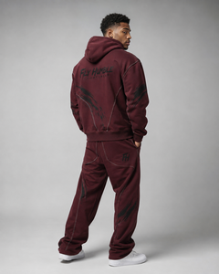 FLY HUMBLE SPORTSWEAR Sweat à capuche zippé pour homme, col montant, couleur unie, léger, taille élastique, coupe droite, décontracté, hiver - Product Image 6