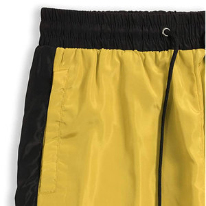 Pantalon de jogging décontracté pour homme en laine délavée style vintage, noir avec bandes latérales, taille élastique et cordon de serrage, poids moyen, pour l'automne - Product Image 5