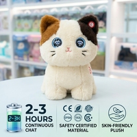 Peluche interactive AI Chat Chaton Calico Compagnon vocal Animal en peluche Boîte cadeau OEM Personnalisé Vente en gros