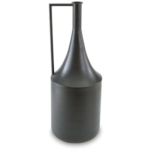 Vase Curio Minimaliste en Métal pour Table avec Poignée, Finition Noire Mate, Hauteur 23,5 cm - Product Image 1