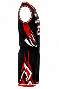 WARPRO Basketball Jersey Set Orange 23 Sublimated Moisture Wicking Unisex Adult V-Neck Sleeveless High Quality Tank Top <b>Shorts</b> - Product Image 3