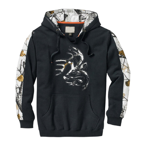 Pull à capuche en polaire camouflage pour homme, logo cerf brodé, vêtement décontracté d'automne, coupe classique - Product Image 3