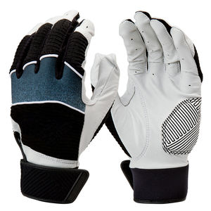 Premium Quality Custom Baseball Batting Gloves Leather Adults Long Cuff Breathable Ambidextrous <b>Hook</b> Loop Closure Gloves - Product Image 1
