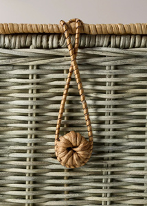 Handwoven Rattan Basket With Lid <b>Large</b> Home Organization Basket Decorative Display Storage <b>Bin</b> - Product Image 5