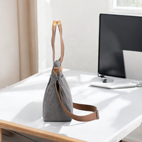 Grosir tas jinjing kanvas mewah baru tas tangan wanita bisnis produsen tas tangan kantor Logo kustom kanvas
