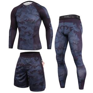 Conjunto Deportivo para Hombre, Camiseta y Pantalones de Compresión, Top de Manga Larga, Traje Deportivo Ajustado de Secado Rápido - Product Image 4