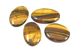 High Quality Yellow <b>Tiger</b> <b>Eye</b> Natural Crystal Stone Both Sides Polished Cabochon 20-35mm Low Price Loose Healing Jewelry Lot - Product Image 3