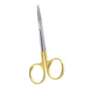 Vente flash - Ciseaux à iris professionnels SURGIMPEX en acier inoxydable, manche doré, ciseaux chirurgicaux médicaux de haute qualité, certifiés CE - Product Image 5