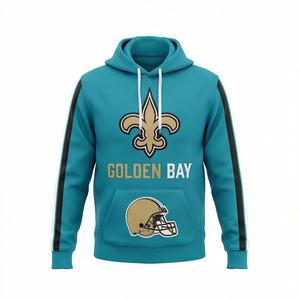 Sweat-shirt à capuche épais en coton et polyester de qualité supérieure, sans cordon, avec poche kangourou, boutons-pression pour homme, vêtement lourd, vente en gros - Product Image 1