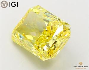 เพชร CVD ผลิตในห้องปฏิบัติการ 4.01 กะรัต ได้รับการรับรองจาก IGI ความสะอาดระดับ VVS2 สีเหลืองสดใสทรงรัศมี สำหรับเครื่องประดับแบบเดี่ยวสำหรับนักออกแบบ - Product Image 4