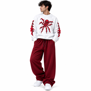 <b>Men</b>’s Oversized Graphic Sweatshirt & Wide Leg Sweatpants 2 Piece Streetwear Tracksuit <b>Set</b> - Product Image 1