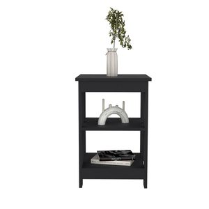 Rossville <b>Black</b> <b>Side</b> <b>Table</b> for Living Room Stylish Nightstand - Product Image 3