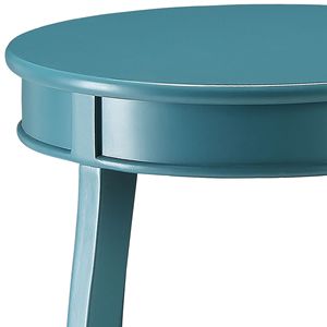 Tavolino Rotondo Teal con Ripiano Inferiore per Arredamento Soggiorno - Product Image 6
