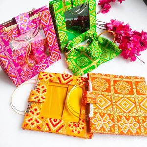 Sac de cadeaux design avec combo Potli et sac individuel pour cadeau de mariage, ensemble d'emballage pour cadeau de mariage Shagun, sac cadeau festif - Product Image 6