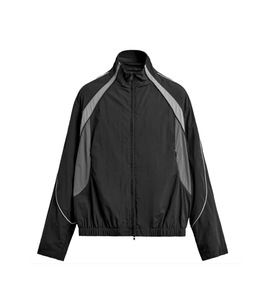 Ensemble survêtement coupe-vent 100% nylon pour homme, pantalon et veste à col, avec bandes réfléchissantes et empiècements, idéal pour le travail - Product Image 6