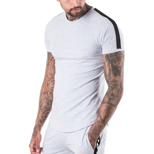 Camiseta Clásica de Cuello Redondo al por Mayor, Personalizada, Talla Grande, para Hombre, con Hombros Caídos, Gruesa, Ropa Masculina - Product Image 1