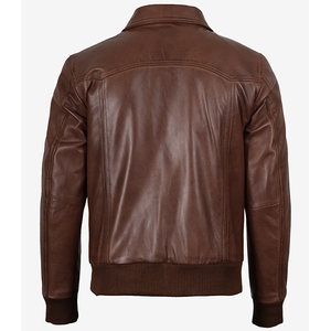 2026 OEM New Fashion Genuine Dark Brown Cowhide Leather <b>Jackets</b> For Men's 100%High Quality Low MOQ Winter Fashion <b>Heated</b> <b>Jackets</b> - Product Image 6