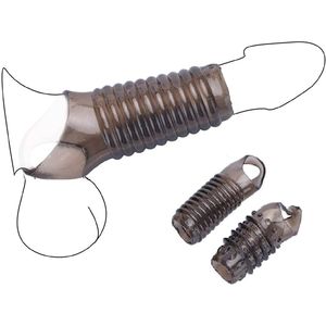 แหวนอวัยวะเพศชายขนาดใหญ่2ชิ้นนำกลับมาใช้ใหม่ได้ขยายแขนหลั่งช้า - Product Image 2