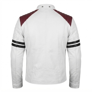 Chaqueta de Cuero Premium para Motociclistas, Diseño con Hombros Acolchados, Estilo Biker - Product Image 3