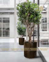 Pot de fleurs moderne en GRC, durable, écologique, mini design, grand format, pour extérieur, patio, jardin, aménagement paysager, kit de décoration intérieure.
