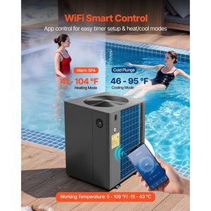 Pompe à chaleur pour piscine 104 790 BTU, chauffage électrique pour piscines enterrées jusqu'à 27 738 gallons avec technologie DC Inverter et application Wi-Fi - Product Image 4