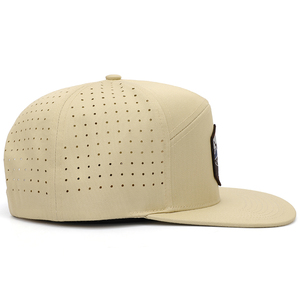 Casquette Snapback 7 Panneaux en Toile avec Patch Tissé, Imperméable et Résistante à l'Eau, Design Personnalisé Découpé au Laser, Strass, Réglable, Unisexe - Product Image 4