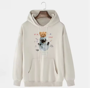 เสื้อฮู้ดดี้ผ้าฟลีซคุณภาพสูง 100% ผ้าฝ้าย สำหรับผู้ชาย สีพื้น ระบายอากาศได้ดี เป็นมิตรกับสิ่งแวดล้อม พิมพ์ลายดิจิทัล - Product Image 6