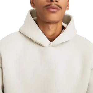 Regular Fit Crop Hooded Sweatshirt Unisex Solid Color Casual Long Sleeve Fleece 100% Cotton Eco-Friendly Pocket Spring Wear - Product Image 2