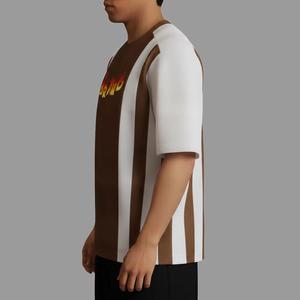 Camiseta de Manga Corta para Hombre, Oversize, Hombros Caídos, 240g, Cuello Alto, 100% Algodón, Impresión Personalizada, Ecológica, Anti-Pilling, Casual - Product Image 3