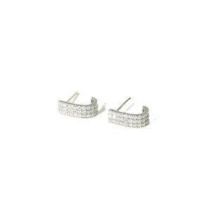 Pendientes de tuerca Heggie de diamantes de varias filas, plata de ley 925, oro macizo de 10K 14K, diamantes redondos cultivados en laboratorio, joyería fina. - Product Image 3