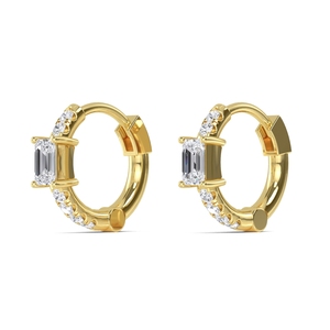 Boucles d'oreilles rondes en or rose 9K, 0,46 CTW, diamants cultivés en laboratoire, bijoux fins, cadeau pour femme, accessoire de mode élégant pour mariée - Product Image 4