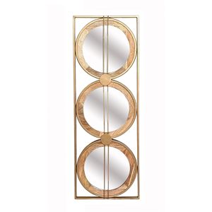 Gold Rectangular Frame <b>Wall</b> <b>Mirror</b> <b>Set</b> 3 Piece Home Decor for Bedroom & Living Room 40"x14" Framed <b>Mirror</b> - Product Image 2