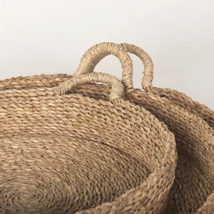 ชุดตะกร้าหวายทรงกลม 3 ใบ พร้อมหูหิ้วทั้งสองด้าน ตะกร้าเก็บของทำมือ ขายส่ง เป็นมิตรกับสิ่งแวดล้อม ผลิตในเวียดนาม - Product Image 6