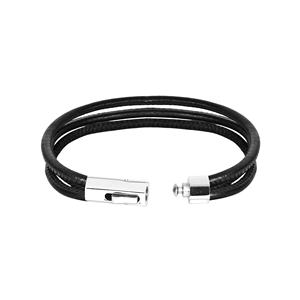 Bracelet en cuir nappa élégant cousu à la machine fabriqué en Inde - Product Image 4