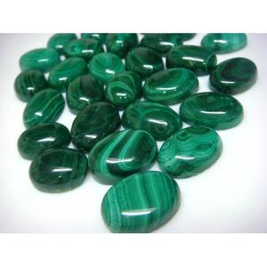 Malaquita Natural, Cabujones Ovalados Lisos, Lote de Piedras Preciosas Calibradas, Piedras Sueltas para Joyería, Alta Calidad - Product Image 1