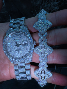 Reloj Totalmente Cubierto de Diamantes VVS Moissanite Plateado, Tendencia, Superventas, Estilo Hip Hop, Lujoso, Premium - Product Image 6