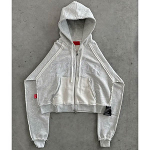 Conjunto Deportivo Harajuku Moderno para Hombre, 2 Piezas, Sudadera con Capucha y Pantalones Deportivos con Parches y Detalles Bordados, Cierre de Cremallera - Product Image 2