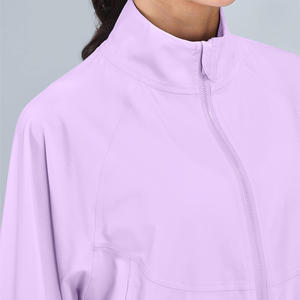 Women's Slim Fit Gym Fitness <b>Workout</b> Cropped Tops Long Sleeve Yoga Coat Zipper Design Sports Wear Running Yoga <b>Jacket</b> for Women - Product Image 5