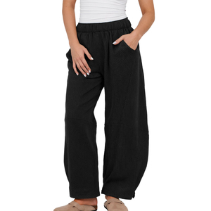 Pantalons pour femmes fabriqués en usine à prix abordable, de haute qualité, respirants, à séchage rapide, en polyester/coton, coupe classique, logo personnalisé, quantité en gros - Product Image 1
