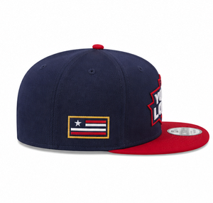 Gorra Snapback Personalizada Azul Marino y Roja, Gorra de Hip Hop de Dos Tonos con Visera Plana, Gorra Snapback con Visera Plana, Gorra de Béisbol con Bordado 3D - Product Image 2