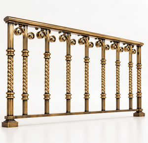 Barandilla de Bronce con Diseño en Espiral para Hoteles de Lujo, Villas, Escaleras e Interiores Arquitectónicos Contemporáneos - Product Image 3