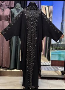 Best Selling Kaftan Abaya Handmade Turkish Floor Length Long Sleeve V Neck Polyester Regular Fit Casual Evening Party Flared - Product Image 3