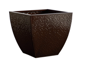 Maceta Cuadrada Decorativa, Maceta para Jardín con Diseño en Relieve y Acabado Patinado - Product Image 2