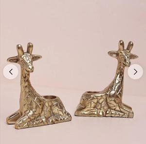Candelabros de Jirafa Dorados, Decoración Metálica para el Hogar, Resistentes al Calor, Forma Cilíndrica - Product Image 3