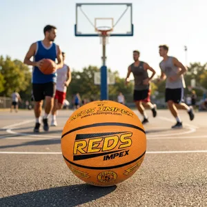 Balón de Baloncesto de Goma Premium - Cámara de Látex, Superficie Antideslizante para Juego en Interiores/Exteriores, Alto Rebote, Opciones de Logotipo/Color Personalizadas - Product Image 4