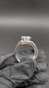 Men's Moissanite Round Cut Diamond <b>Ring</b> Moissanite Engagement <b>925</b> <b>Silver</b> <b>Ring</b> Wedding & Engagement Band Iced Out Hip Hop <b>Ring</b> - Product Image 2