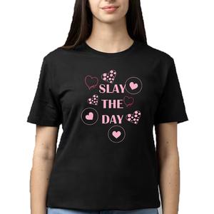 Camiseta estampada de algodón 100% para mujer, camiseta de verano de color azul cielo para mujer, camiseta de manga corta para mujer, hecha en Bangladesh - Product Image 6