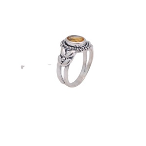925 Sterling Silver <b>Citrine</b> Rings for Women Jewelry Bulk 925 Sterling Silver Rings Wedding Fine Jewelry 925 Silver Flower Rings - Product Image 1