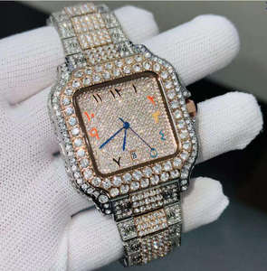 Nouvelle Montre de Luxe 2026 Entièrement Sertie de Diamants Moissanite, Mouvement Quartz, Montre Iced Out, Vente en Gros - Product Image 6